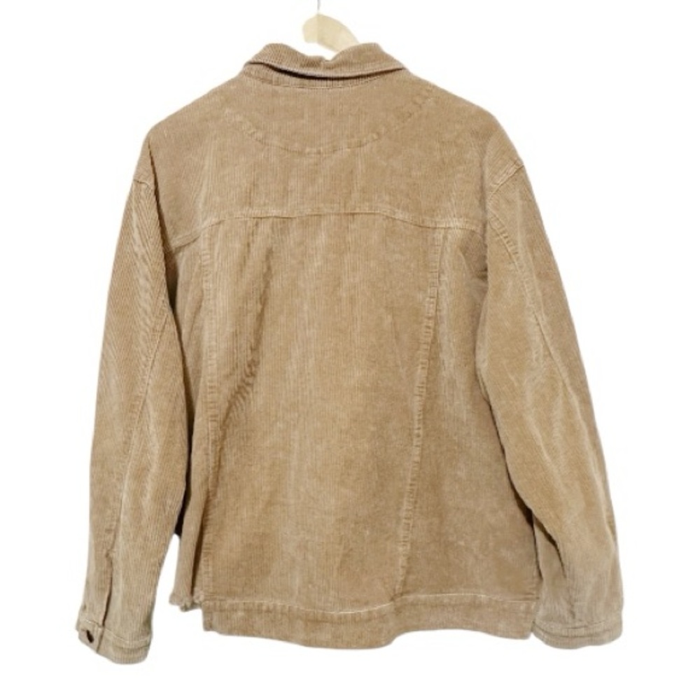 POL Teddy Bear Brown Frayed Hem Women’s Corduroy Trucker Jacket - Size 2X - Picture 3 of 5